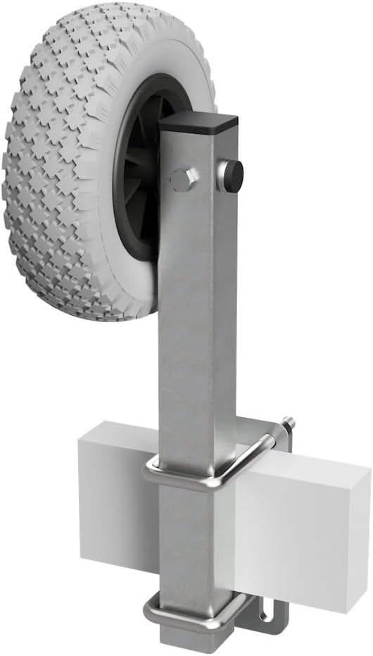 SUPROD 1 Paar Sliprollen mit Stütze, Sliphilfe, Bootstrailer, PU-Reifen, RKSID-200-PU, Ø200 grau/sch