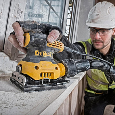 DEWALT DWE6411-GB Exzenterschleifer, 240 V, 1/4 Blatt, Gelb/Schwarz Gelb/Schwarz 230V Einzeln, Gelb/