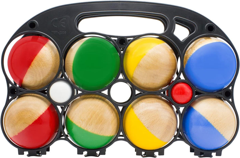 GICO Boccia Spiel aus Massivholz, 8 Kugeln, Durchmesser 7 cm -Made in EU- 3011