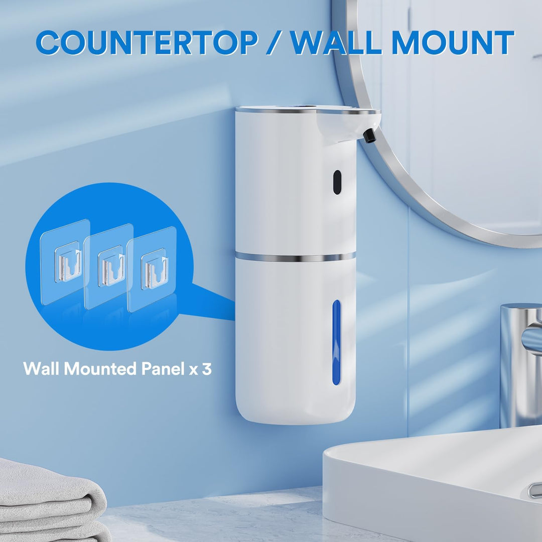 Seifenspender Automatisch mit digitaler Anzeige,380ml Elektrischer Seifenspender mit Sensor,Wandmont
