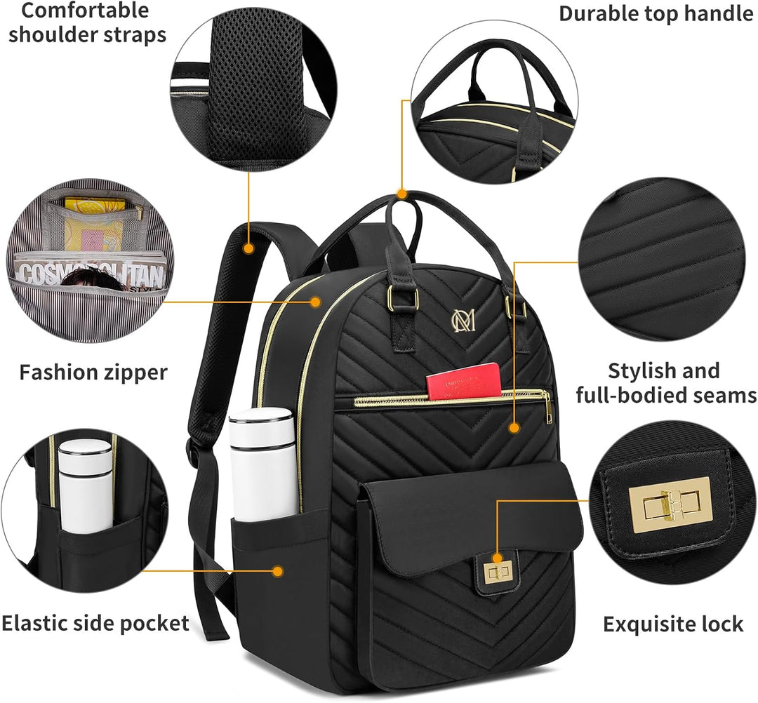 Rucksack Damen 17,3 Zoll Laptoptasche,Schule Rucksack für Uni Studium Student,Damenrucksäcke Arbeits