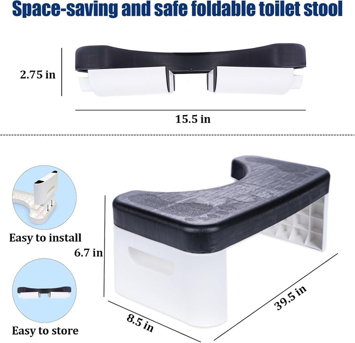Coldcool Klappbarer Toilettenhocker, Töpfchen Tritthocker mit Duftposition, Badezimmer, Faltbarer Ko