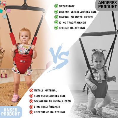 MOAS SHOP® Türhopser Baby: Türschaukel Baby, Baby Hopser, Alter 4-24 Monate, Max Kapazität 13kg, Erg