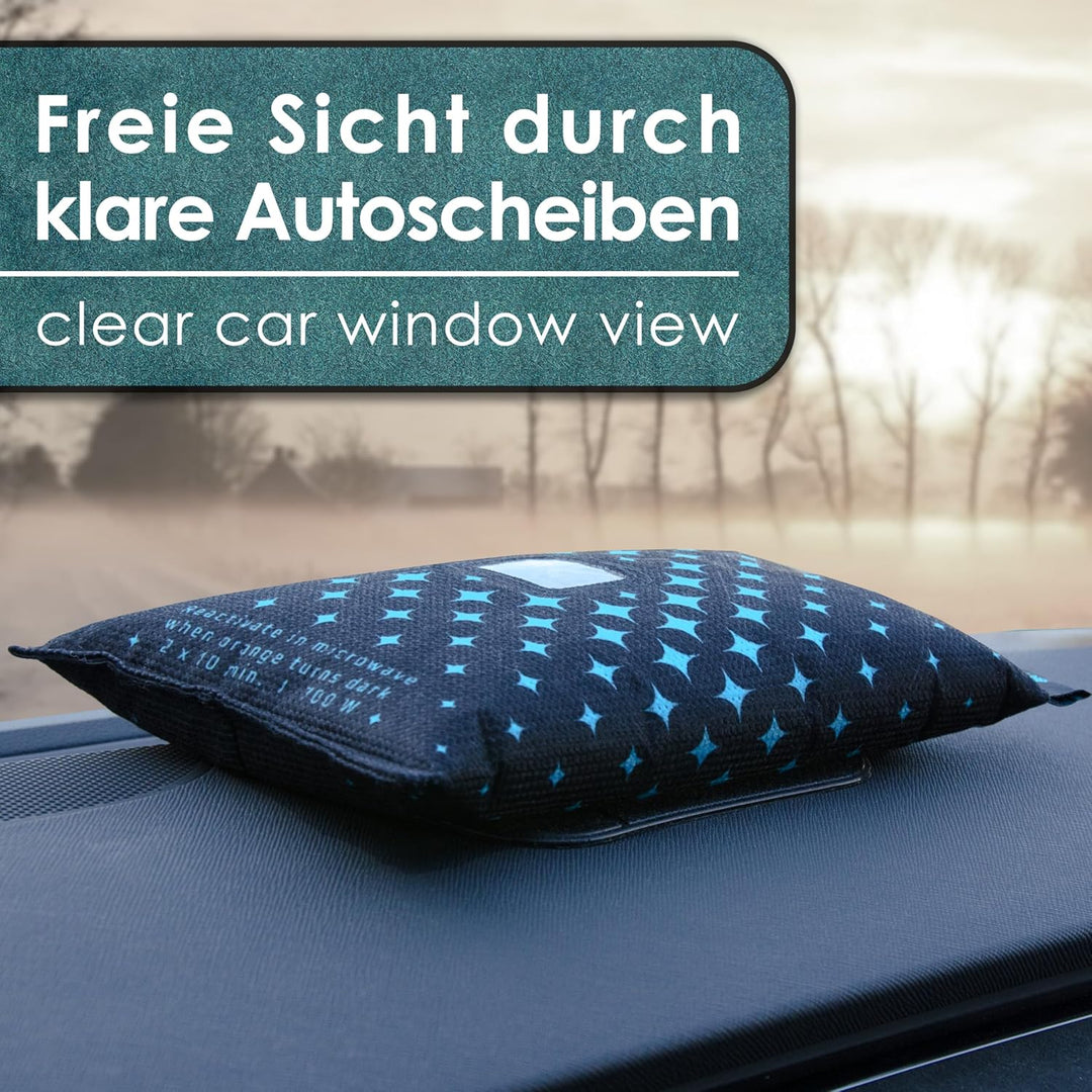 Luftentfeuchter für Autos - XXL Entfeuchter-Kissen 2x 1,2kg für beschlagene Autoscheiben - mit Indik