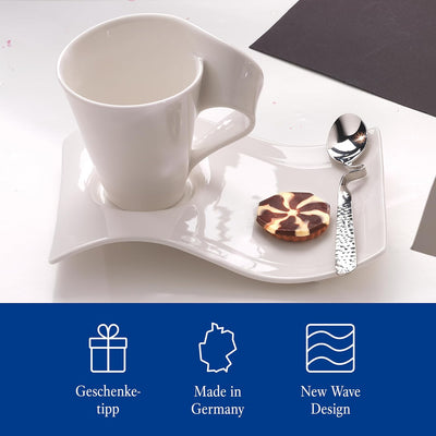 Villeroy und Boch - NewWave Caffè Kaffeetassen-Set, 6 tlg., eleganter Kaffeegenuss, Premium Porzella