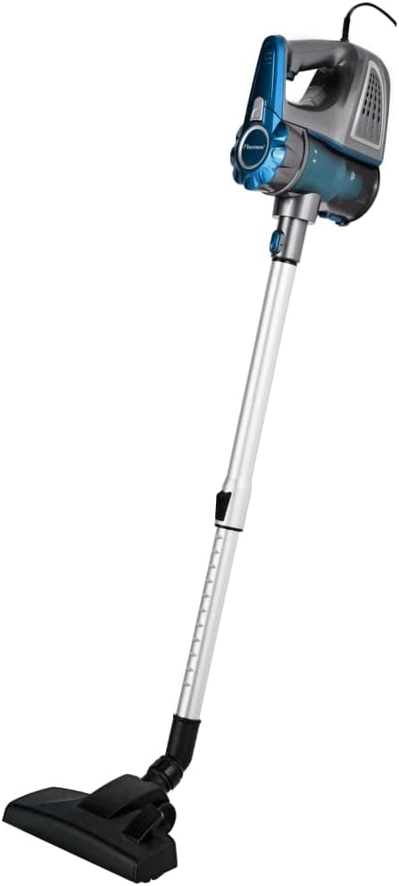 Bestron Beutelloser Handstaubsauger mit Stab, Aktionsradius: 6,5 m, Kapazität: 0,6 l, 600 Watt, Rot/