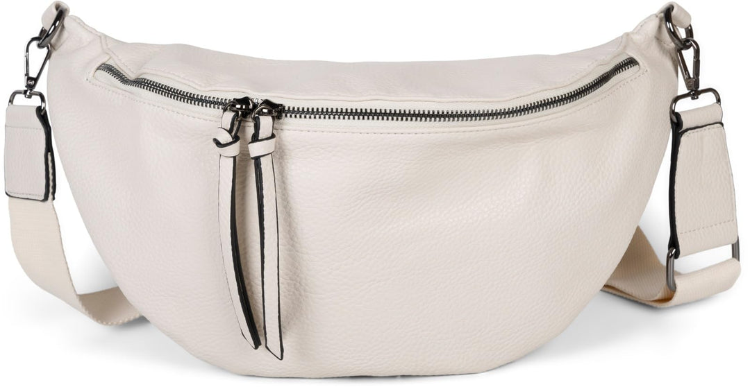 styleBREAKER Damen Halbmond Crossbody Schultertasche, abnehmbarer verstellbarer Schultergurt, Einfar