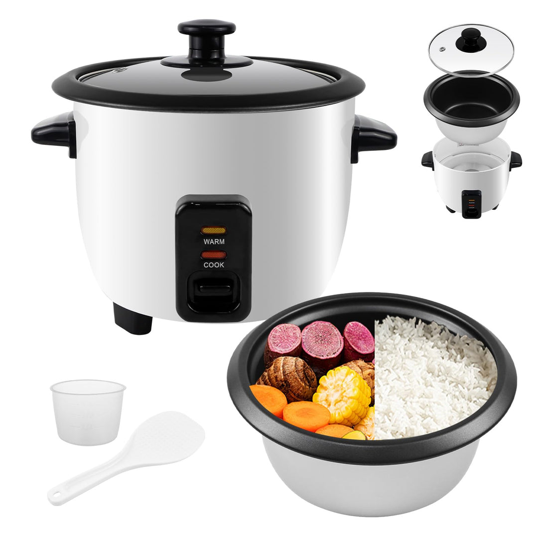 Reiskocher Klein mit Warmhaltefunktion, 0,6 Liter Mini Elektrischer Rice Cooker, Antihaftbeschichtet