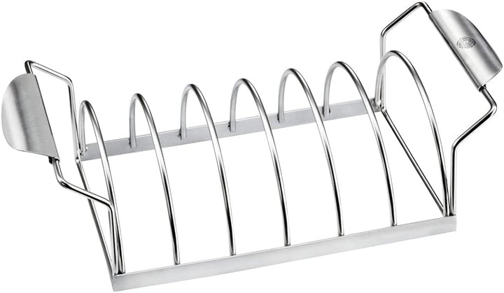 SGEFU Spare Rib Halter BBQ – Edelstahlhalter für 6 Rippchen | Als Bratenhalter nutzbar | Für Kugelgr