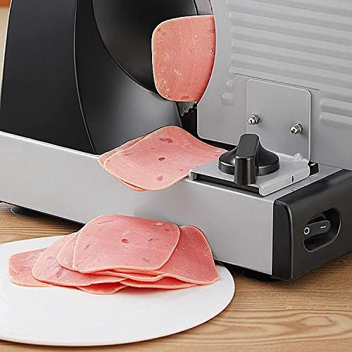 Rosenstein & Söhne Brotschneidemaschine: Elektrischer Allesschneider mit 2 Edelstahl-Klingen, 1-15 m