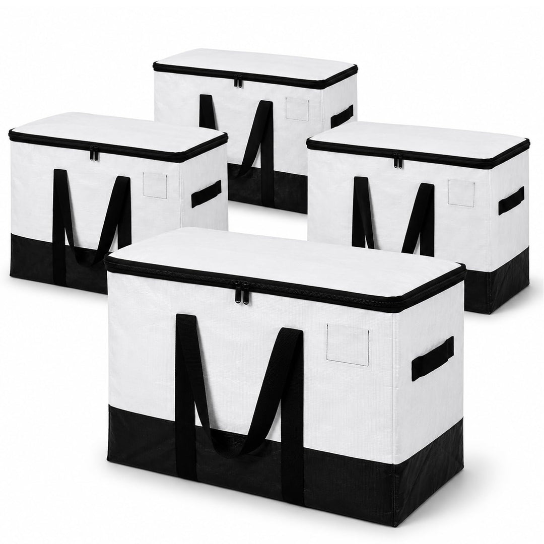 4-Pack Extra Schwere Duty-Grosse Umzugstaschen mit starkem Reissverschluss und Tragegriffen, robuste