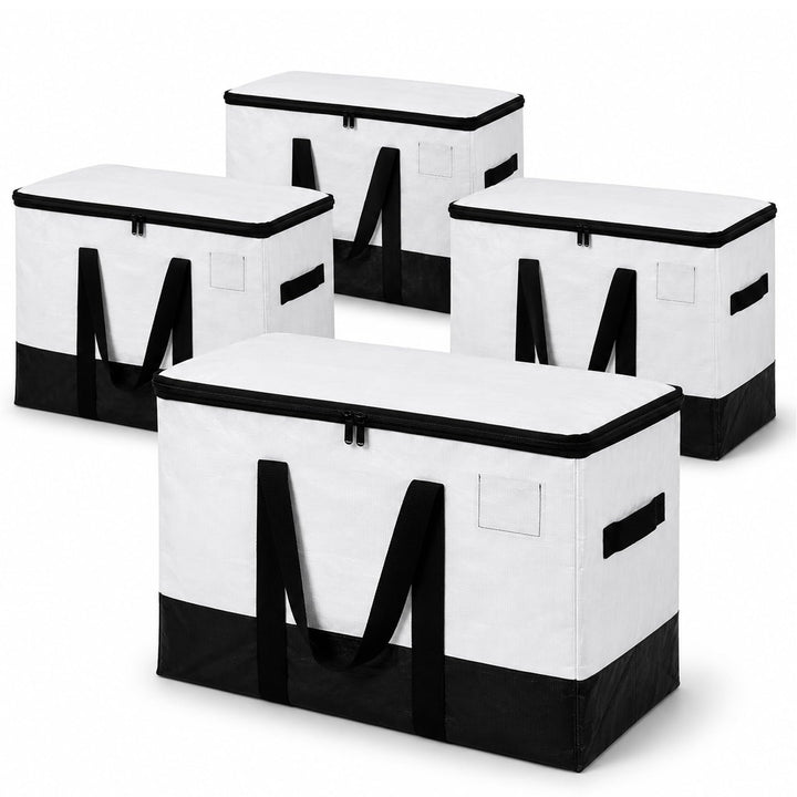 4-Pack Extra Schwere Duty-Grosse Umzugstaschen mit starkem Reissverschluss und Tragegriffen, robuste