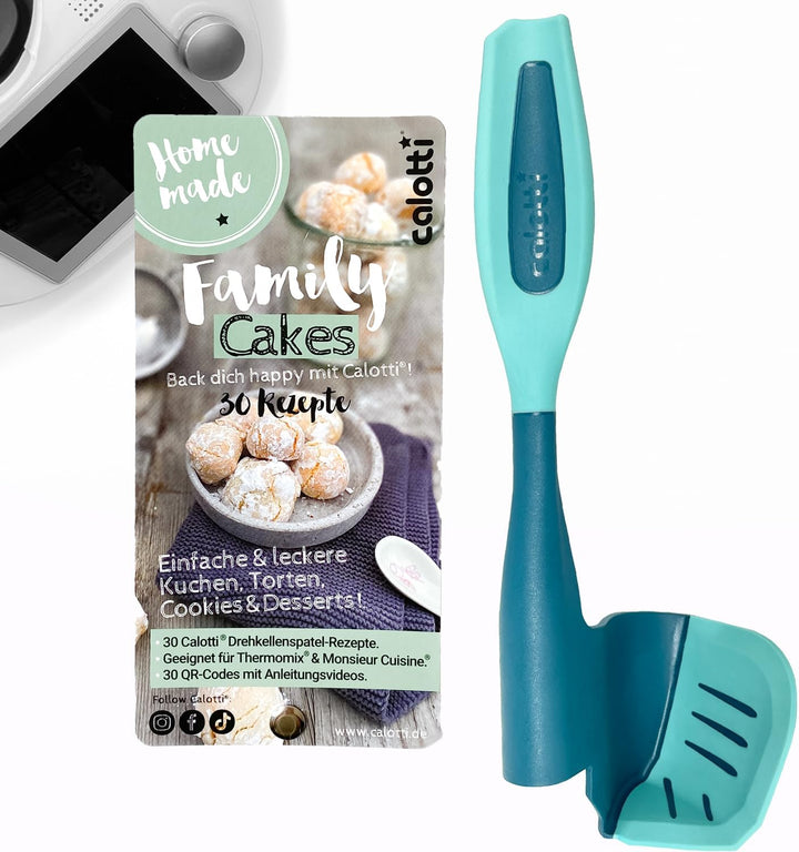 Calotti® Set – Backfächer „Family Cakes“ und Drehkellenspatel Silikon + für den Thermomix im Vorteil