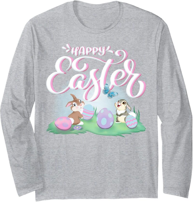 Disney Bambi Happy Ostern Thumper & Miss Bunny Vintage Logo Langarmshirt