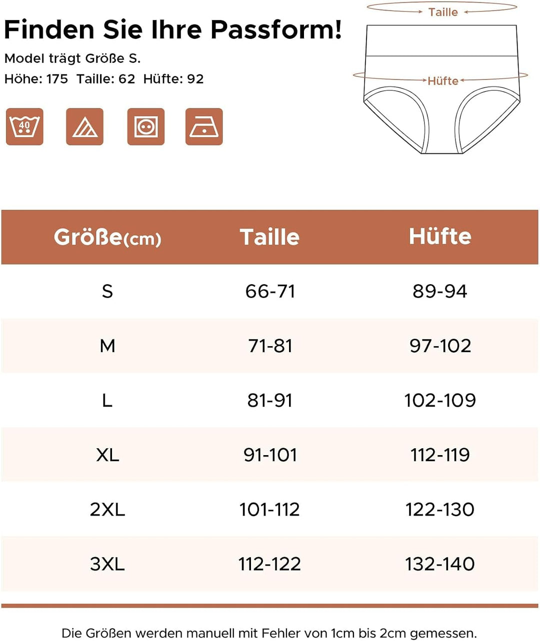 INNERSY Unterhosen Damen Hohe Taille Slip Baumwolle Unterwäsche Pantys Weiche Schlüpfer Frauen 4er P