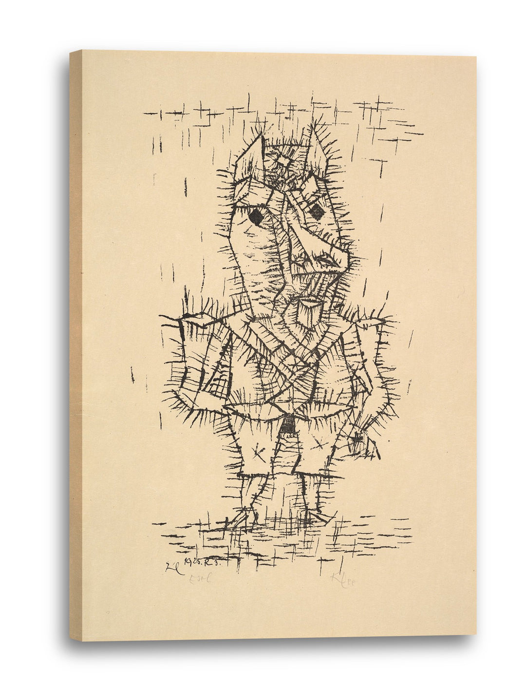Printed Paintings Leinwand (60x80cm): Paul Klee - Ass (Esel) (1925) 60x80 cm, 60x80 cm