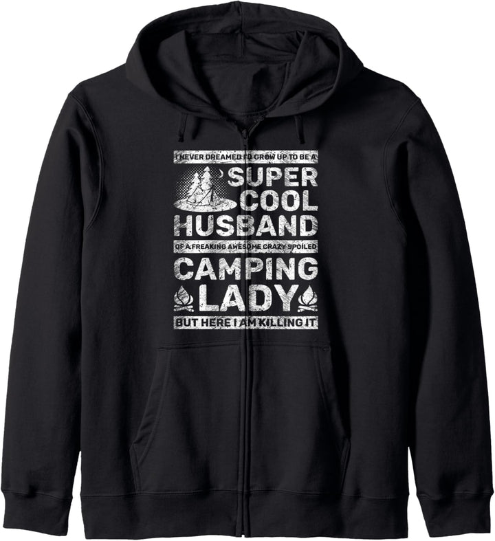 Cool Husband Of A Spoiled Camping Lady Funny Camper Outdoors Kapuzenjacke