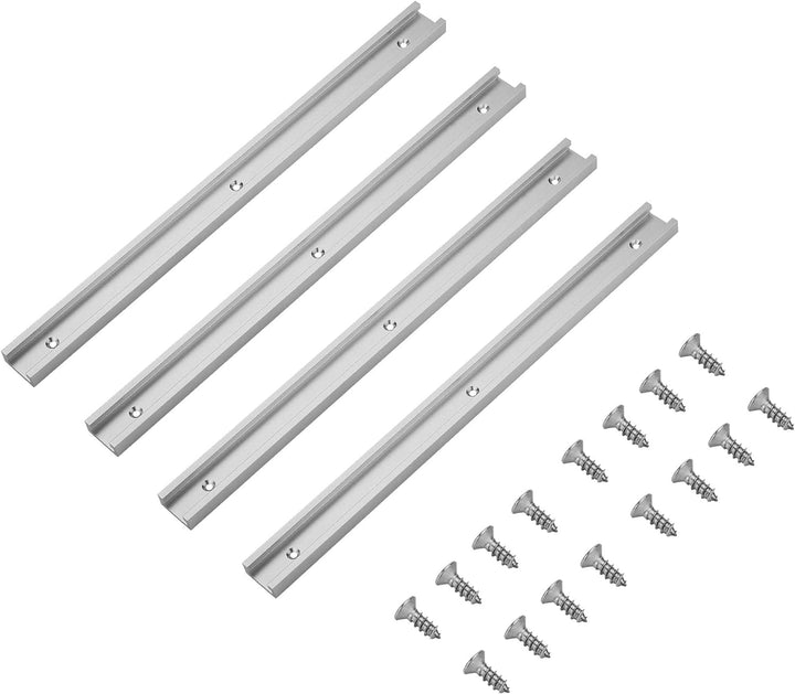 4 Stück 400mm 30 Typ T-Track T-Slot Aluminiumlegierung T-Schiene Holzbearbeitung T-Nut Gehrungsschie