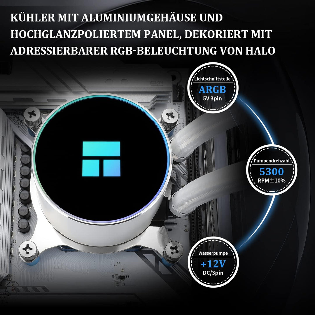 Thermalright Frozen Magic 360 SCENIC V2 Wasserkühlung CPU-Kühler, 360 White Cooling Row Spezifikatio