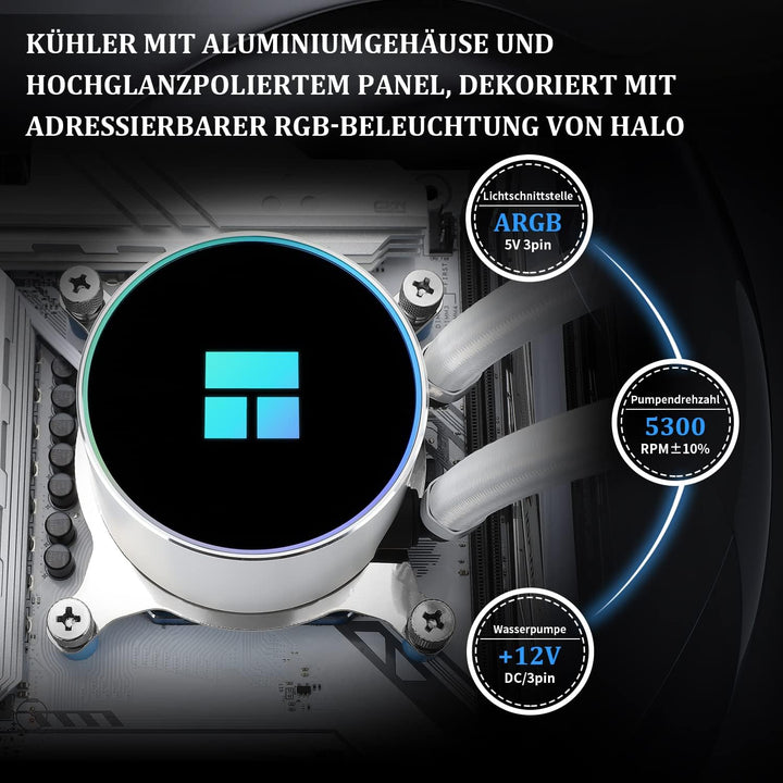 Thermalright Frozen Magic 360 SCENIC V2 Wasserkühlung CPU-Kühler, 360 White Cooling Row Spezifikatio