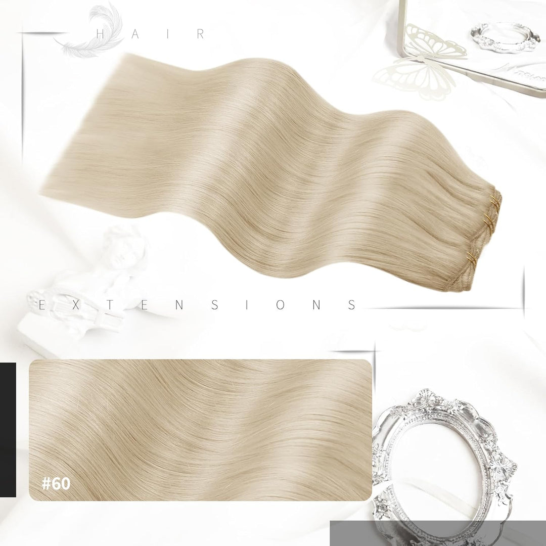 Moresoo Blond Clip Extensions Echthaar Güstig Extensions Echthaar Clip Blond Remy Clip in Extensions
