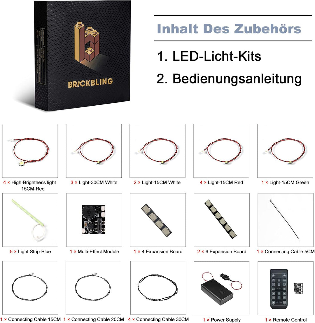 Fernbedienung Licht-Kit Kompatibel mit Lego U.S.S. Enterprise NCC-1701-D 10356 (Kein Modell), Led Be