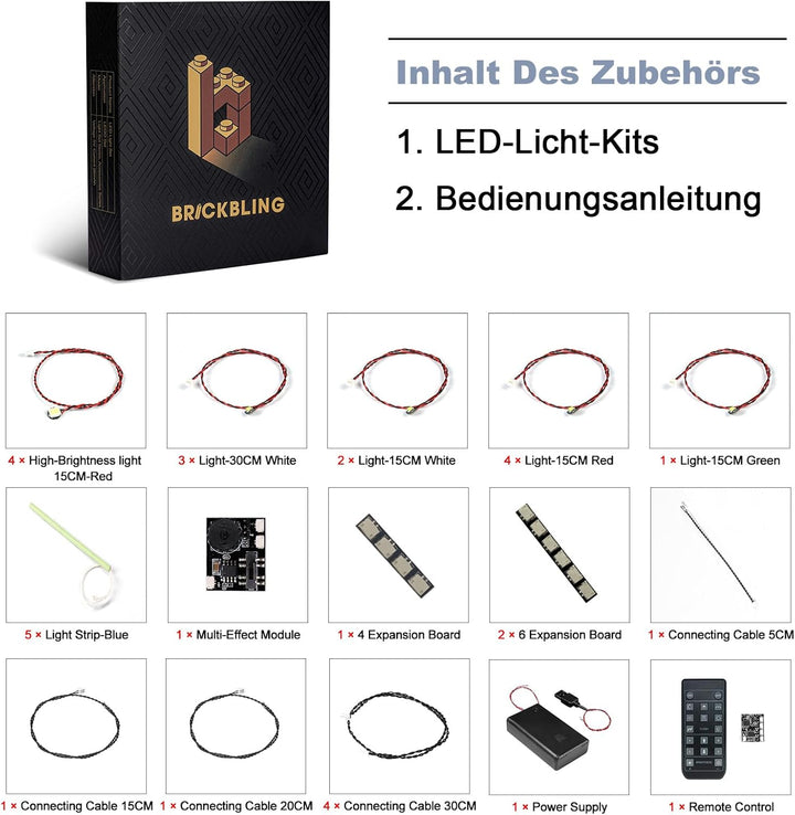 Fernbedienung Licht-Kit Kompatibel mit Lego U.S.S. Enterprise NCC-1701-D 10356 (Kein Modell), Led Be