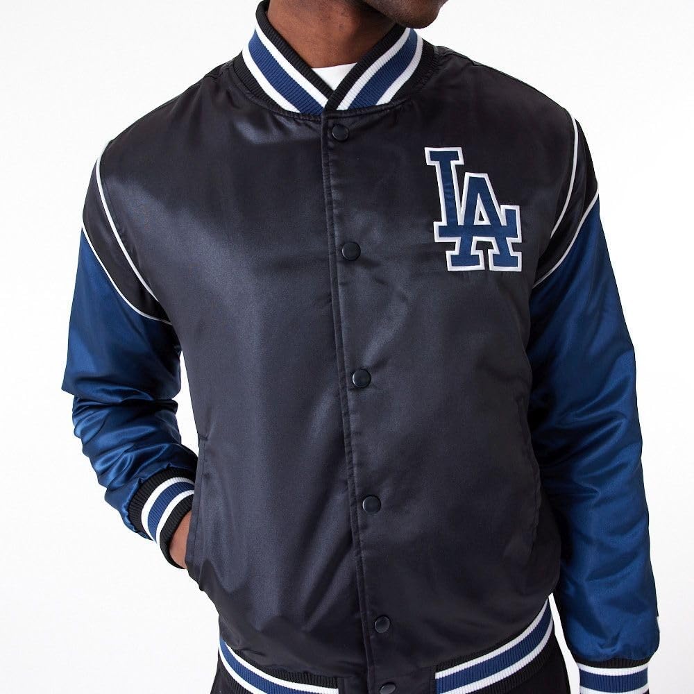 New Era Varsity College Jacke - Satin Los Angeles Dodgers L-XL, L-XL
