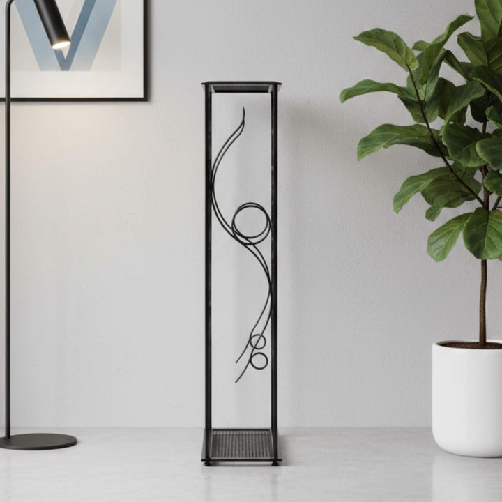 DanDiBo Weinregal Metall Schwarz Stehend Flaschenregal 100 cm Rico Modern Wine Rack Weinständer Wein