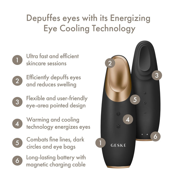 GESKE | Warm & Cool Eye-Energizer 6 in 1 inkl. De-Puffing Eye-Serum | SmartAppGuided All-In-One Auge