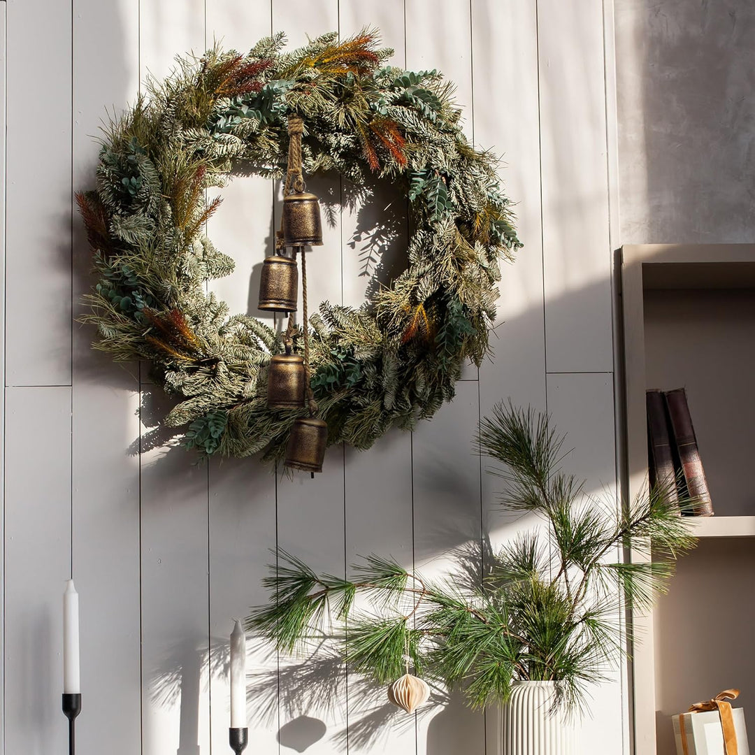 Weihnachtsglöckchen zum Aufhängen XXL gross, Glocken Vintage Glöckchen, rustikal Metallglöckchen, We
