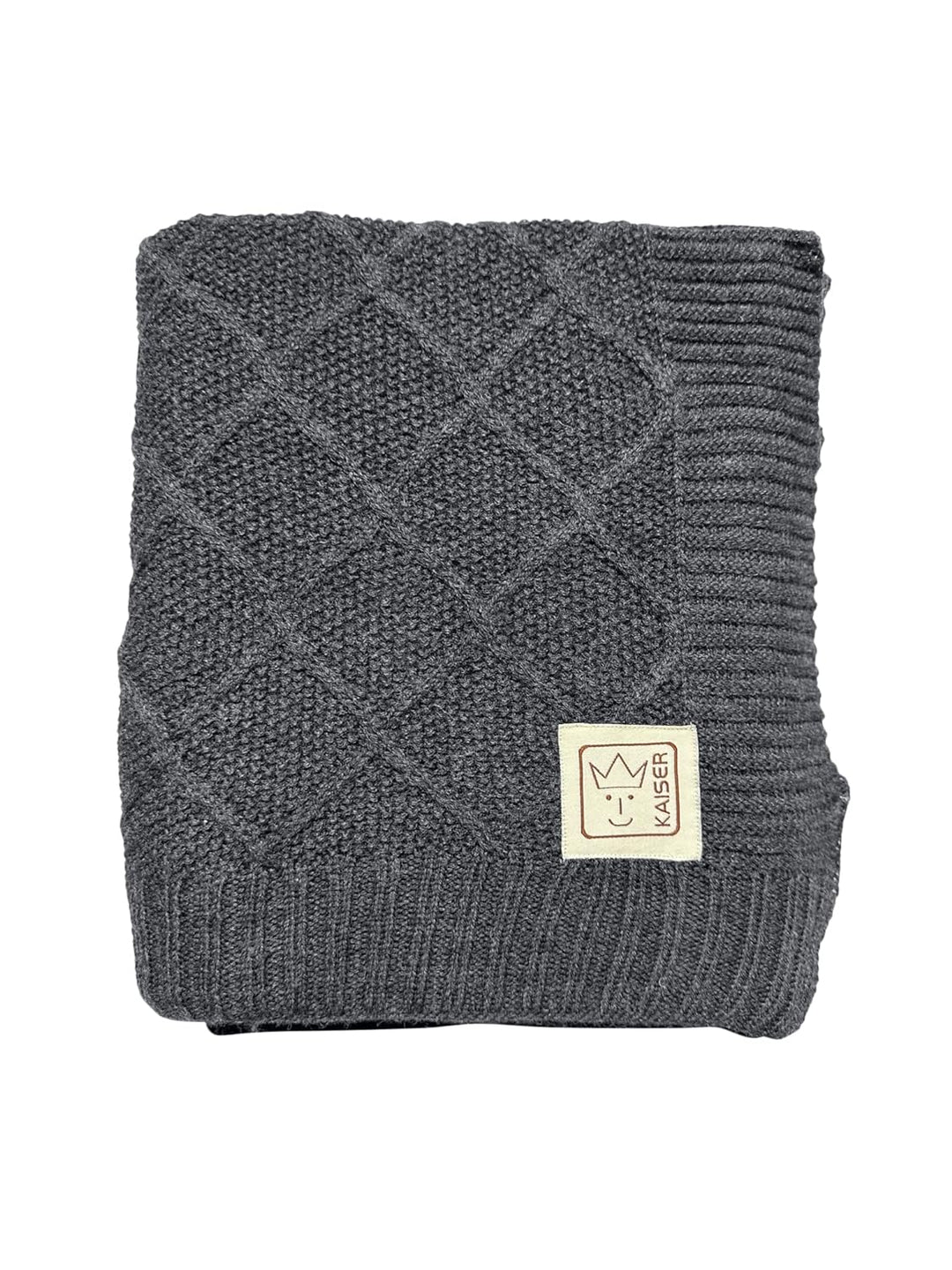 Kaiser 6521724 Wool - Babydecke Strick 100% Merino Wolle, atmungsaktive Babydecke, Neugeborene für d