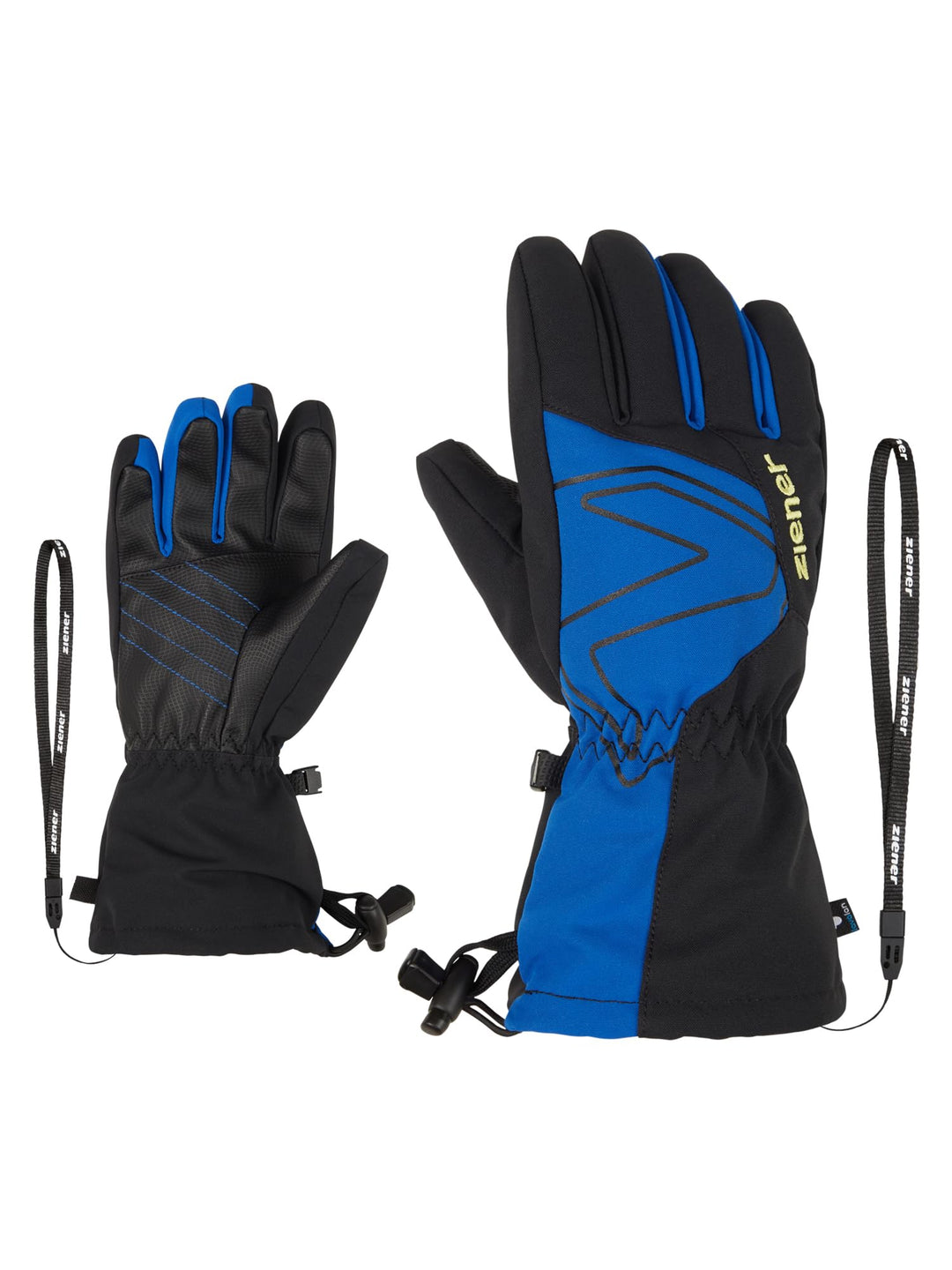 Ziener Kinder Laval Ski-Handschuhe/Wintersport | wasserdicht, Lange Stulpe 4 cobalt blue, 4 cobalt b