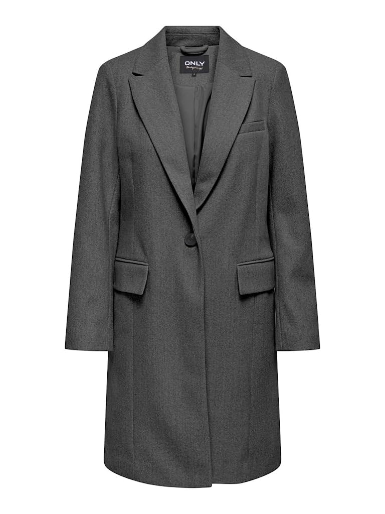 ONLY Female Mantel ONLCARRIE Mantel S Dark Grey Melange, S Dark Grey Melange