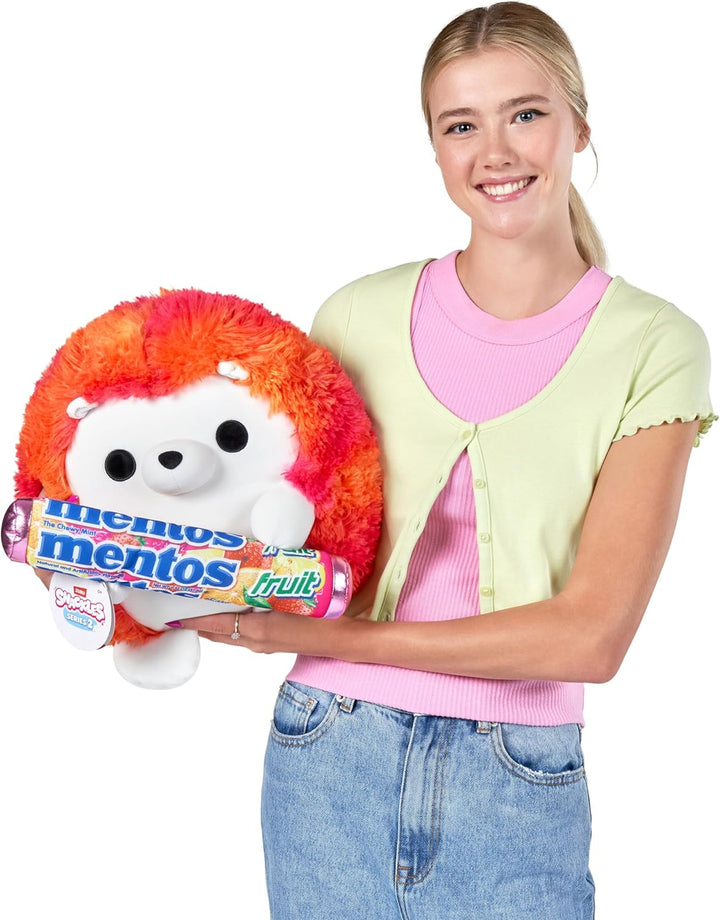 Snackles, Series 2, Hedgehog (Mentos, Fruit), Kuschelig-weiches, beruhigendes, 35 cm grosses Plüschs
