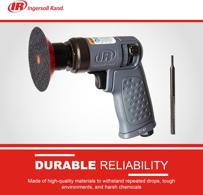 Ingersoll Rand Mini Schwingschleifer Set 3128KA, Druckluft Exzenterschleifer besonders klein und kom