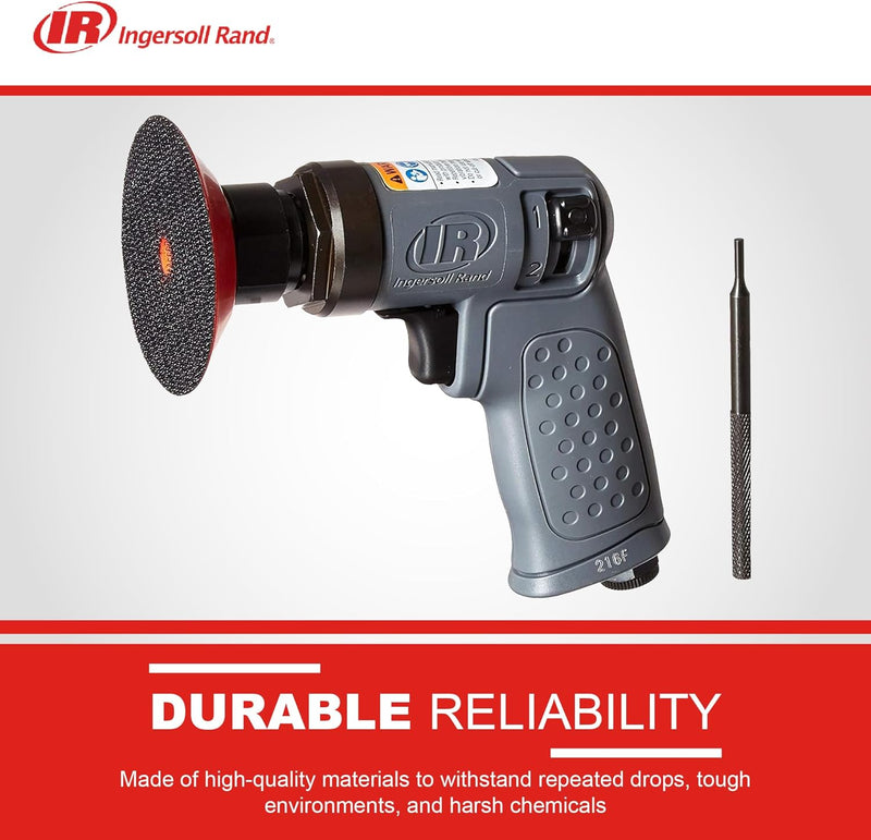 Ingersoll Rand Mini Schwingschleifer Set 3128KA, Druckluft Exzenterschleifer besonders klein und kom