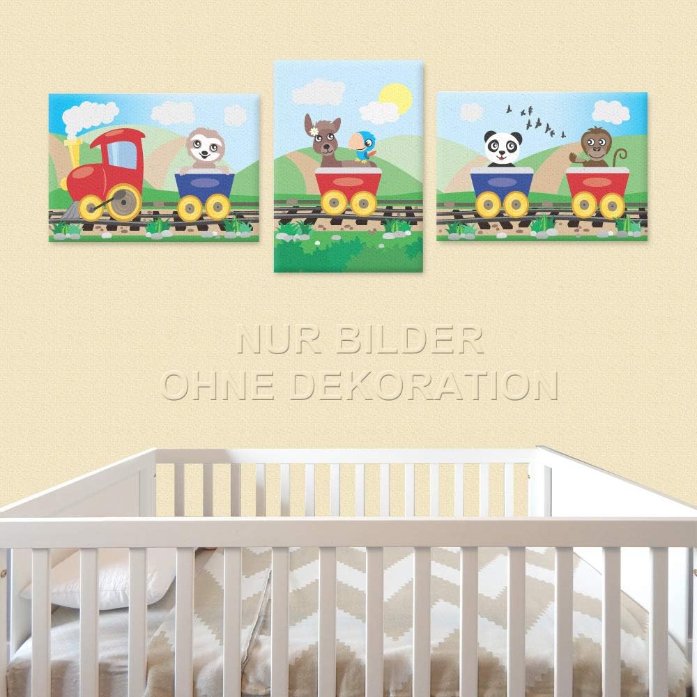 PRICARO Leinwand "Abenteuerreise", 20 x 30 cm, 3er Set