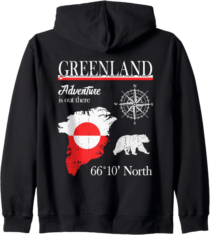 Grönland - Adventure Is Out There - Grönland-Flagge Kapuzenjacke