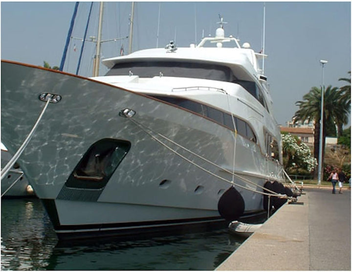 Seilflechter - Aufblasbarer Langfender - Fender für Boot oder Yacht Navyblau Ø 210 mm; Länge: 620 mm