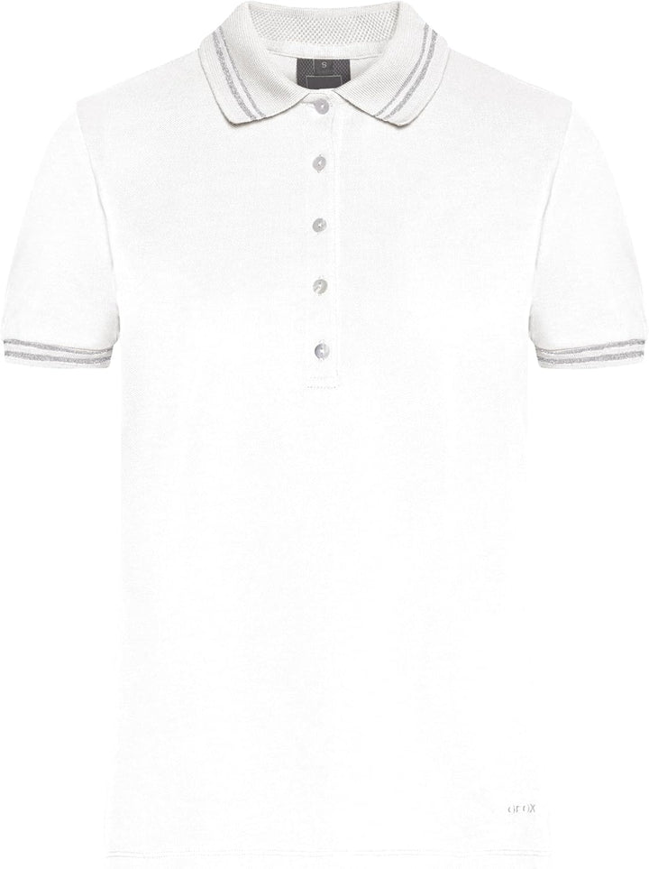 Geox Damen W Polo Shirt XS Optical White, XS Optical White