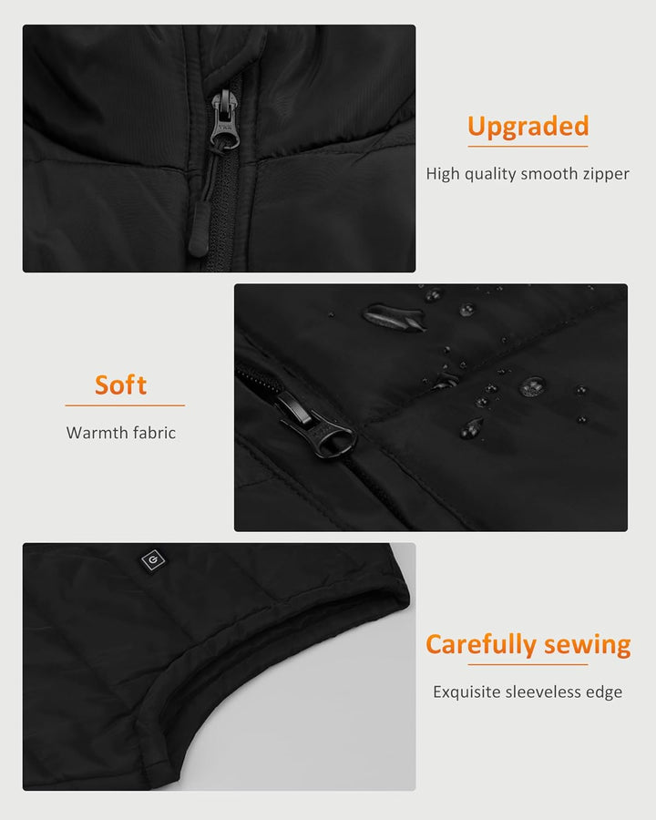 FERNIDA Beheizte Weste für Damen,Schmal Geschnittene Beheizbare Damen Weste, Winter Warm Draussen US