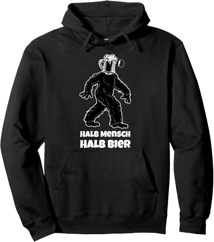 Halb Mensch Halb Bier Sauftour Polter lustiger Sauf Suff Pullover Hoodie
