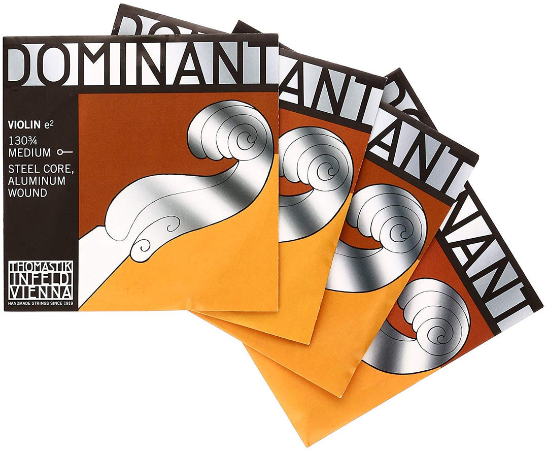Dominant 1353/4 Violin Set 44259 Medium E Kohlenstoffstahl mit Aluminiumdraht , Einzelbett, Einzelbe