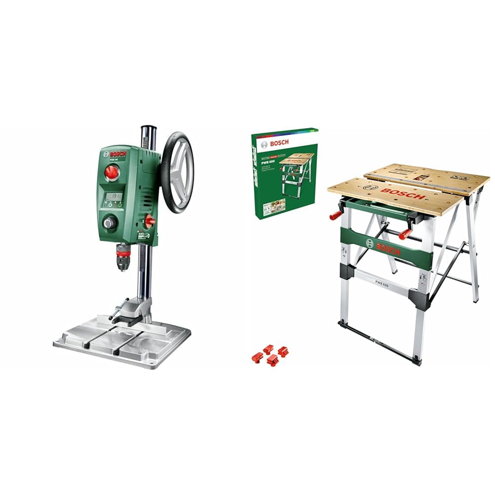 Bosch Home and Garden Tischbohrmaschine PBD 40 (710 W, Max. Bohr-Ø in Stahl/Holz: 13 mm/40 mm, Bohrh