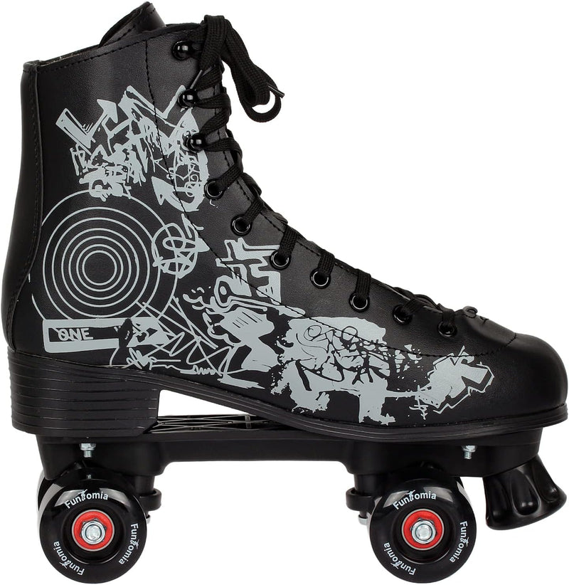 Rollschuhe/Discoroller in Grössen 30-44 - Rollerskates Disco Roller Skate Indoor Outdoor 32 Schwarz,
