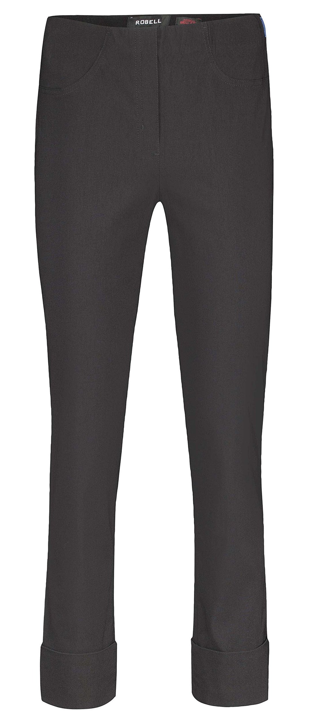Robell Bella Slim Fit 7/8 Stretchhosen Schlupfhosen Damen Hosen #Bella versch.Farben (38, Schwarz)