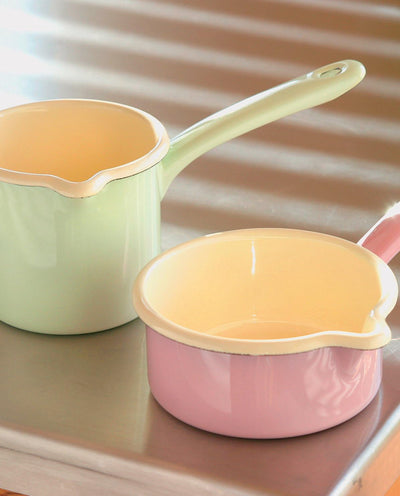 Riess, 0035-006, Stielkasserolle mit grossem Ausguss 12, CLASSIC - BUNT/PASTELL, Farbe Rosa, Durchme