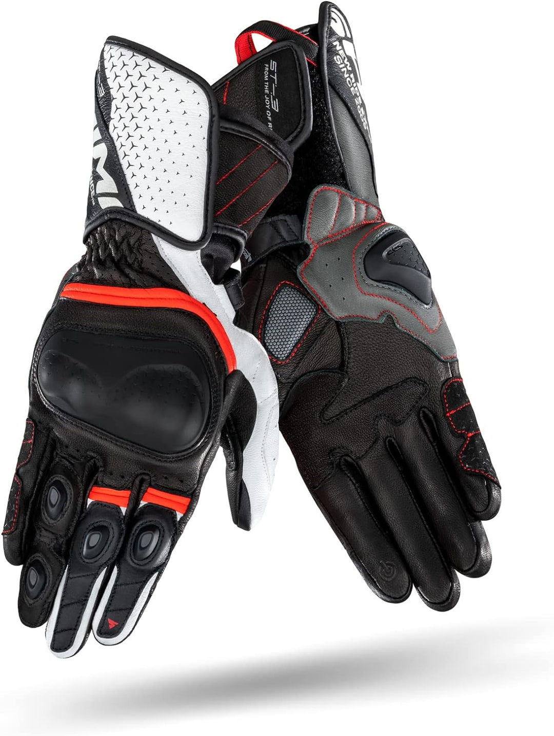 SHIMA Men's St-3 Handschuhe L Weiss/Rot, L Weiss/Rot