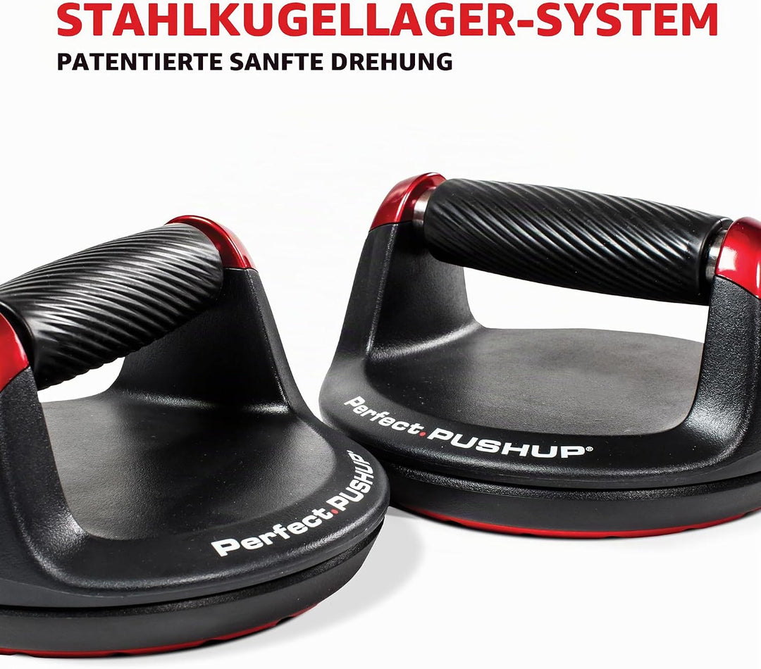 Perfect Fitness Liegestützgriffe Push Up, Fitnessgeräte für Zuhause, Schwarz, 2